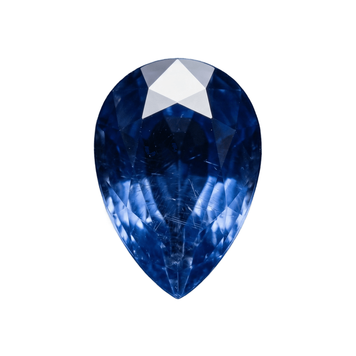 Pear-cut Ceylon blue sapphire — Ceylon Gems signature stone